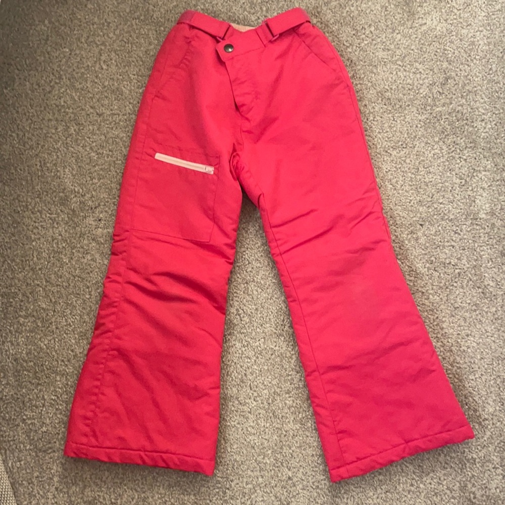 Girls hot pink snow pants